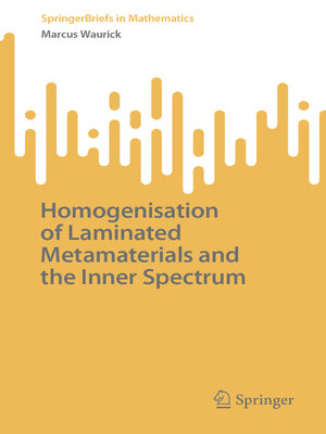 cover image of Homogenisation of Laminated Metamaterials and the Inner Spectrum
